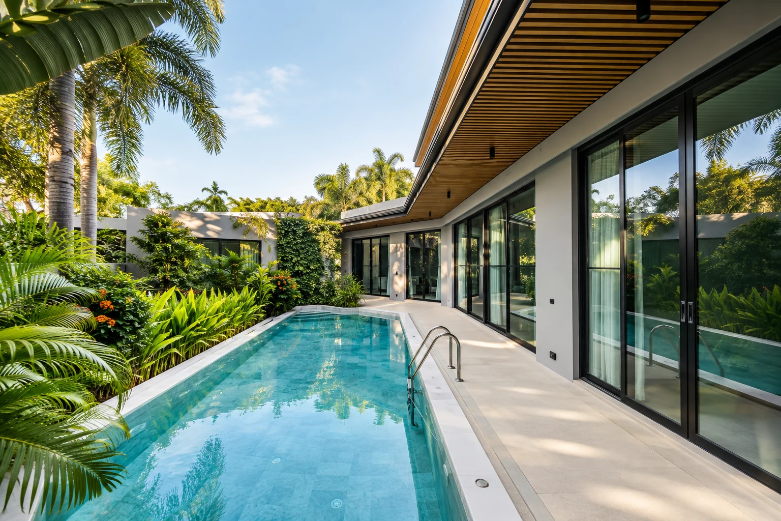Private pool and greenery at BUA 13